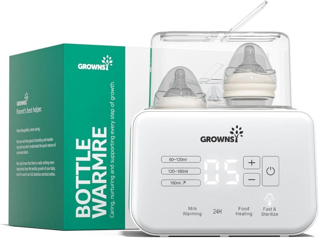 a baby bottle warmer with a box