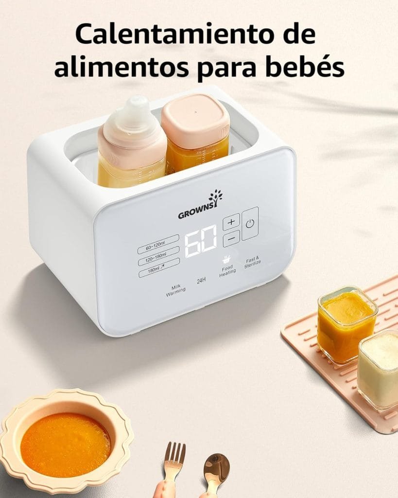 a baby food maker with baby bottles in it